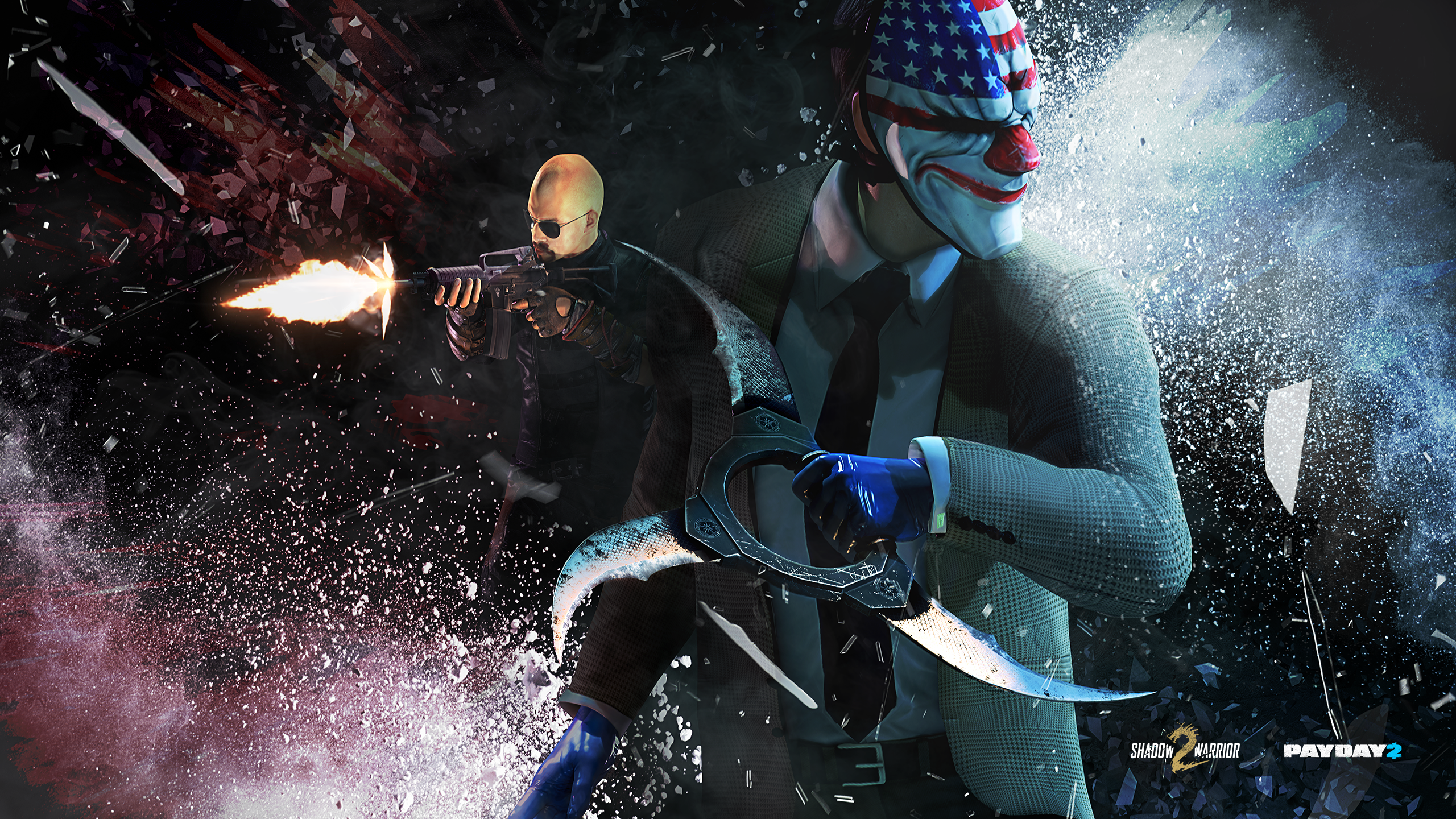 Payday 2 posters and desktop background images.